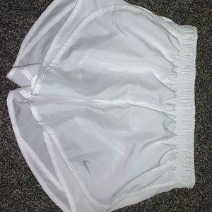 White nike running shorts!